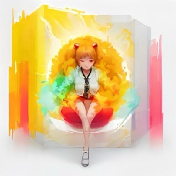 HANDCRAFTED Digital art anime NWT by me print and lamination over print - Picture 1 of 9